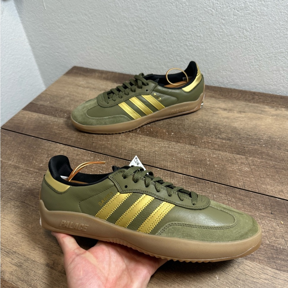 Adidas Palace X‎ Puig Samba Size 11 Olive Gold Palace Samba Pu HQ6100 New